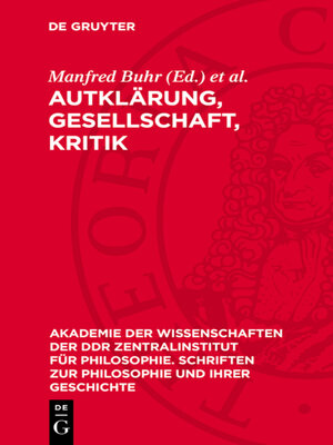 cover image of Aufklärung, Gesellschaft, Kritik